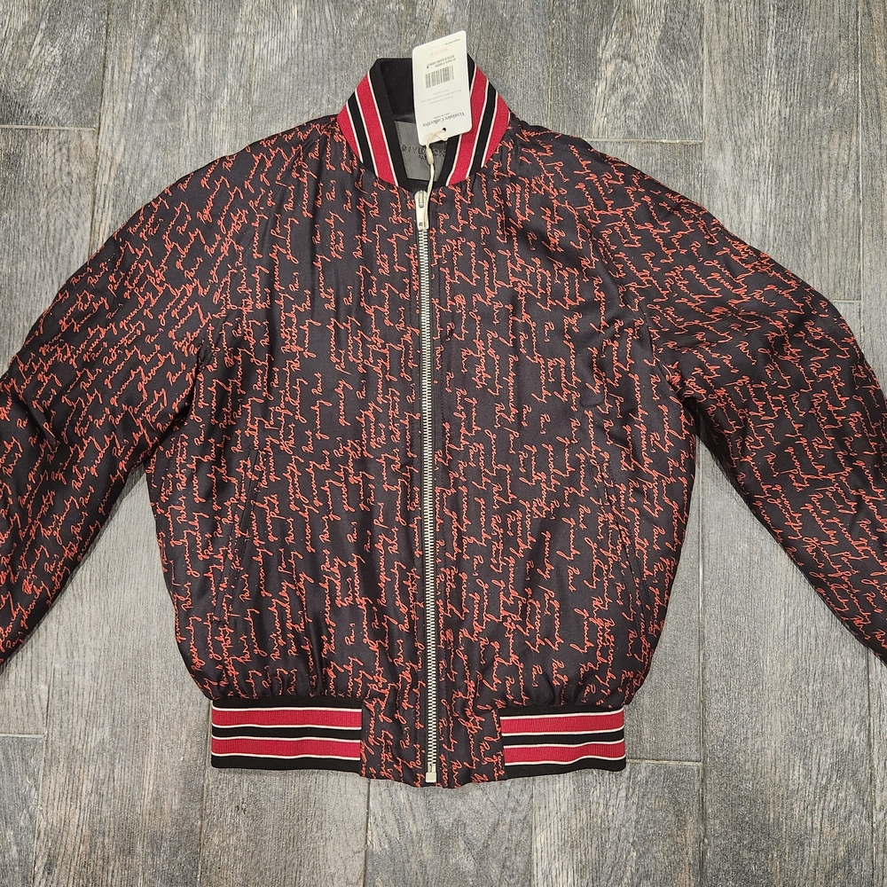 Givenchy Black And Red Patterned Bomber Jacket - image 1